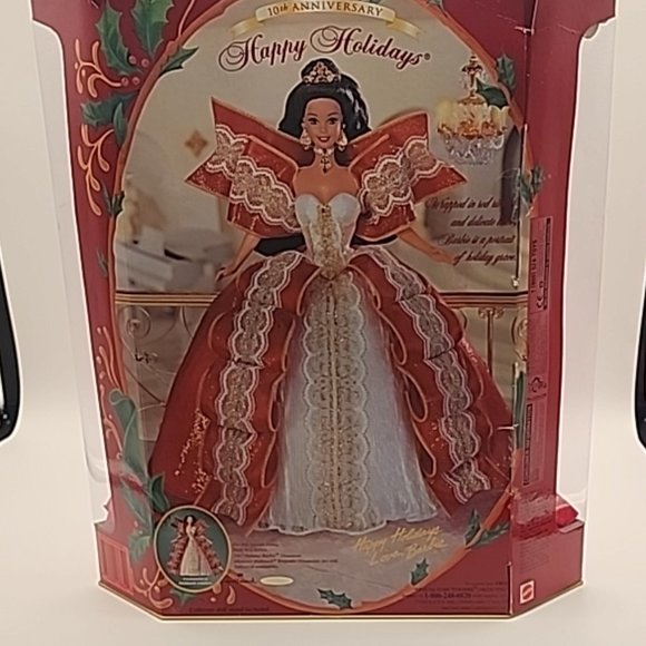 Happy Holidays 1997 10th Anniversary Special Edition Barbie Doll Mattel #17832 - Picture 4 of 11